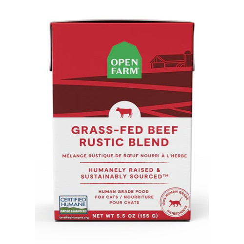 OPEN FARM 5.5oz Grass-Fed Beef Rustic Blend 美國貓濕糧 [方盒-紅] 草飼牛燉肉配方 5.5oz 新包裝 (EXP: 7月/2027)